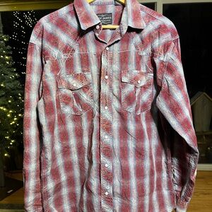 Cody James Red and Gray Plaid Men's Casual Shirt